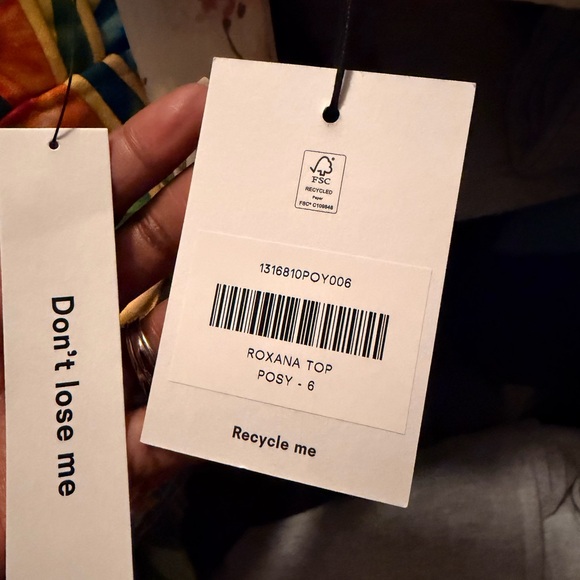 Cream Floral Bell-Sleeve Blouse - Picture 6 of 6